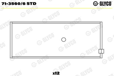 Connecting Rod Bearing GLYCO 71-3560/6 STD