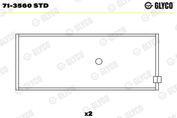 GLYCO 71-3560 STD Connecting Rod Bearing