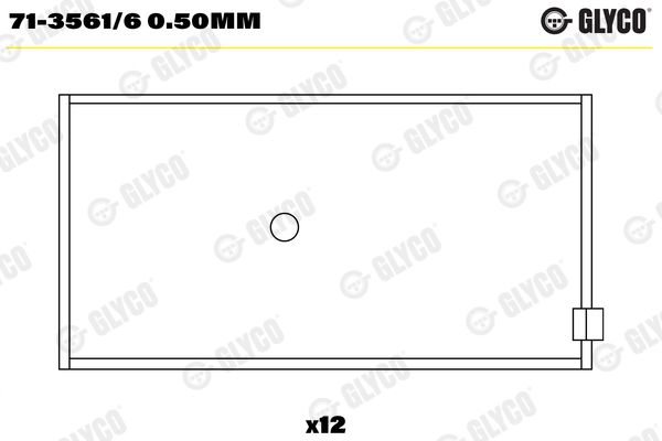 GLYCO 71-3561/6 0.50mm Connecting Rod Bearing