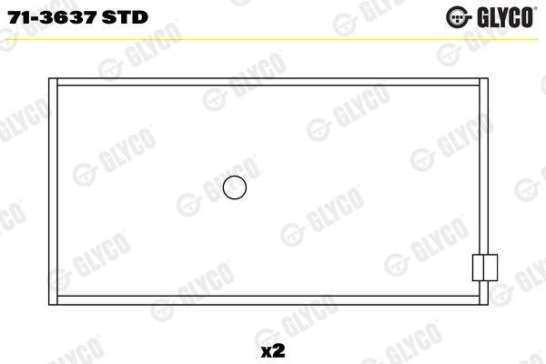 GLYCO 71-3637 STD Connecting Rod Bearing