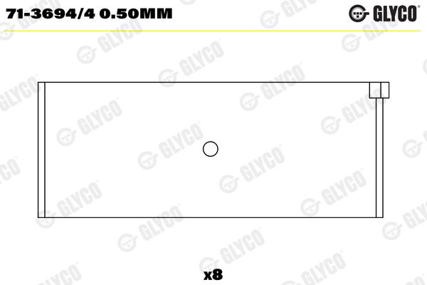 GLYCO 71-3694/4 0.50mm Connecting Rod Bearing