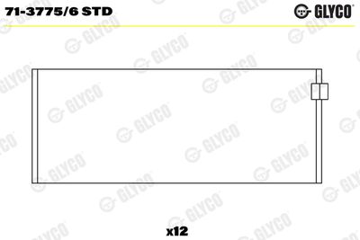 Connecting Rod Bearing GLYCO 71-3775/6 STD