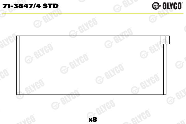 GLYCO 71-3847/4 STD Connecting Rod Bearing