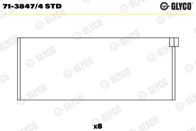 Connecting Rod Bearing GLYCO 71-3847/4 STD