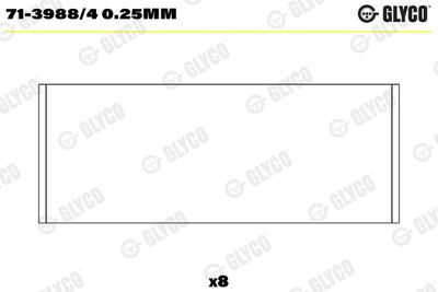 Connecting Rod Bearing GLYCO 71-3988/4 0.25mm