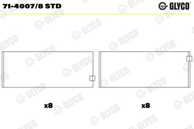Connecting Rod Bearing GLYCO 71-4007/8 STD
