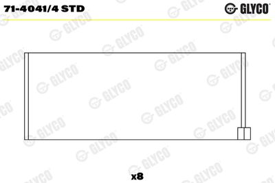 Connecting Rod Bearing GLYCO 71-4041/4 STD