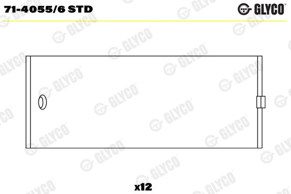 GLYCO 71-4055/6 STD Connecting Rod Bearing