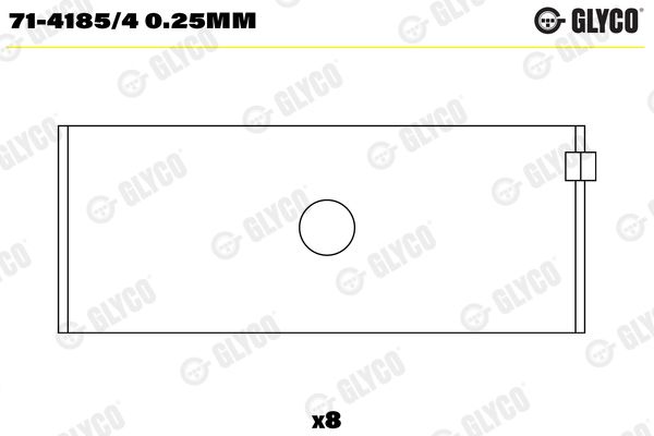 GLYCO 71-4185/4 0.25mm Connecting Rod Bearing