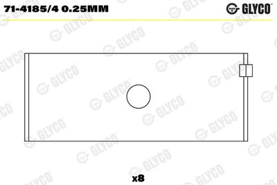 Connecting Rod Bearing GLYCO 71-4185/4 0.25mm