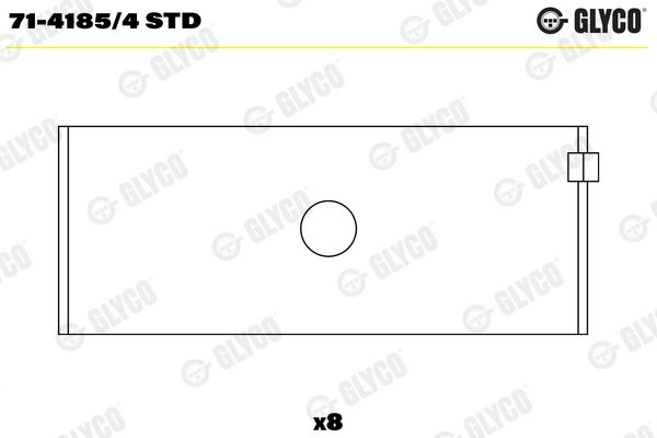 GLYCO 71-4185/4 STD Connecting Rod Bearing