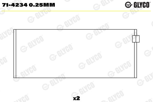 GLYCO 71-4234 0.25mm Connecting Rod Bearing
