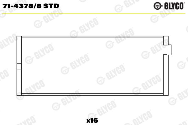 GLYCO 71-4378/8 STD Connecting Rod Bearing