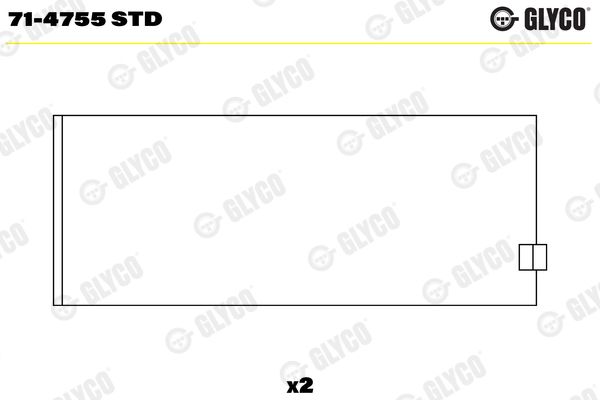 GLYCO 71-4755 STD Connecting Rod Bearing