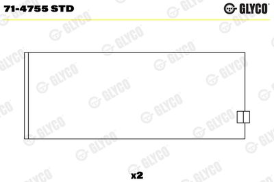 Connecting Rod Bearing GLYCO 71-4755 STD