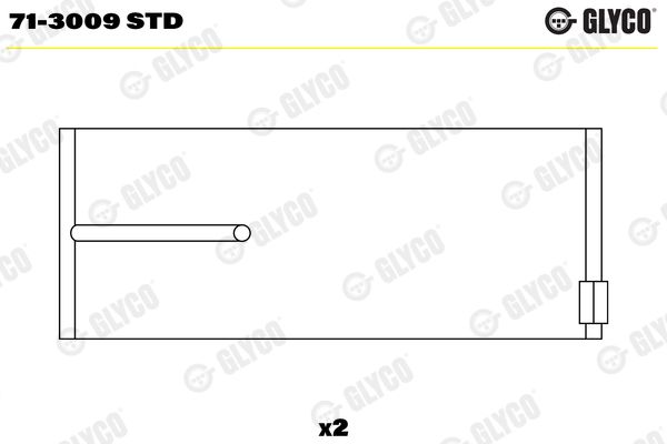 GLYCO 71-3009 STD Connecting Rod Bearing