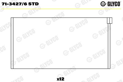 Connecting Rod Bearing GLYCO 71-3427/6 STD