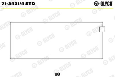 Connecting Rod Bearing GLYCO 71-3431/4 STD