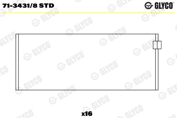 GLYCO 71-3431/8 STD Connecting Rod Bearing