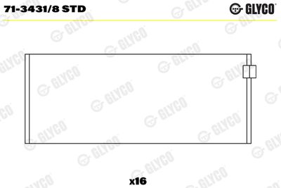 Connecting Rod Bearing GLYCO 71-3431/8 STD