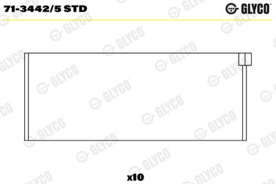 Connecting Rod Bearing GLYCO 71-3442/5 STD