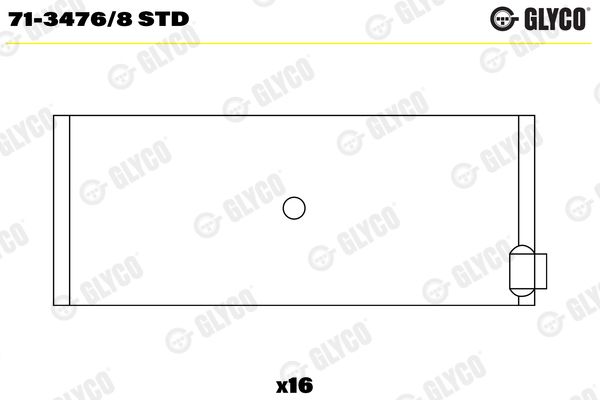GLYCO 71-3476/8 STD Connecting Rod Bearing