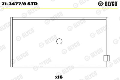 Connecting Rod Bearing GLYCO 71-3477/8 STD