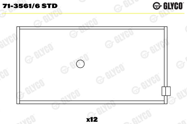 GLYCO 71-3561/6 STD Connecting Rod Bearing