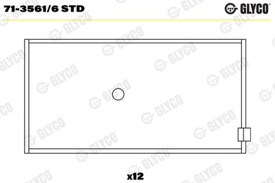 Connecting Rod Bearing GLYCO 71-3561/6 STD