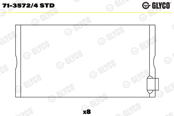 GLYCO 71-3572/4 STD Connecting Rod Bearing