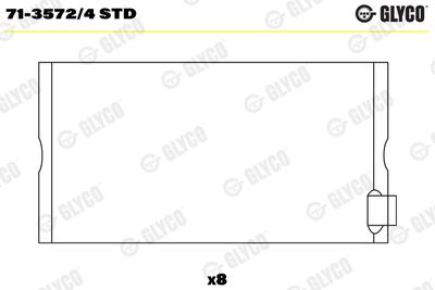 Connecting Rod Bearing GLYCO 71-3572/4 STD