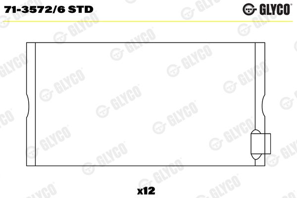 GLYCO 71-3572/6 STD Connecting Rod Bearing