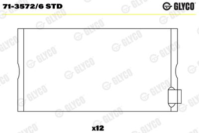Connecting Rod Bearing GLYCO 71-3572/6 STD