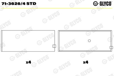 Connecting Rod Bearing GLYCO 71-3626/4 STD