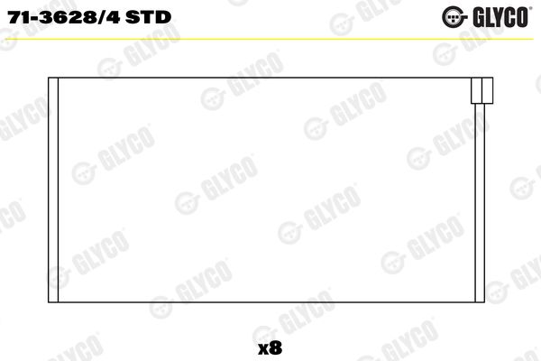 GLYCO 71-3628/4 STD Connecting Rod Bearing