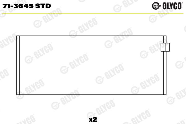 GLYCO 71-3645 STD Connecting Rod Bearing