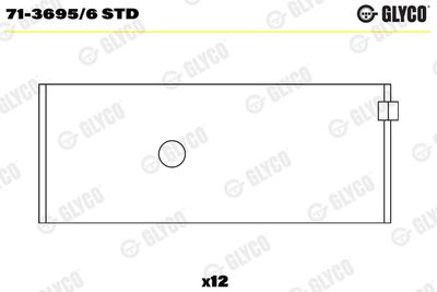 Connecting Rod Bearing GLYCO 71-3695/6 STD