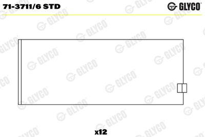 Connecting Rod Bearing GLYCO 71-3711/6 STD