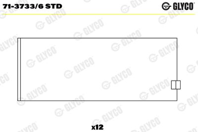 Connecting Rod Bearing GLYCO 71-3733/6 STD