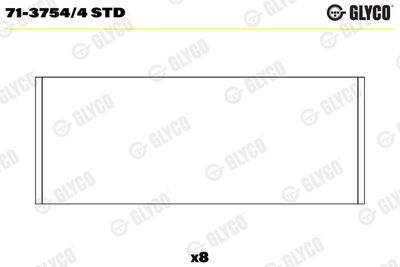 Connecting Rod Bearing GLYCO 71-3754/4 STD