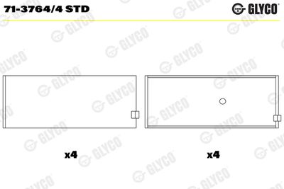 Connecting Rod Bearing GLYCO 71-3764/4 STD