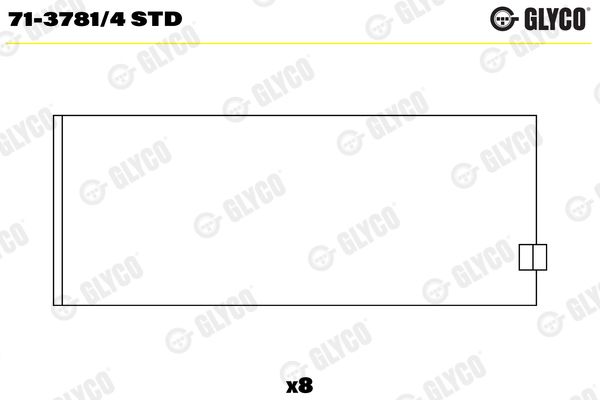 GLYCO 71-3781/4 STD Connecting Rod Bearing