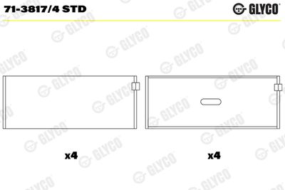 Connecting Rod Bearing GLYCO 71-3817/4 STD