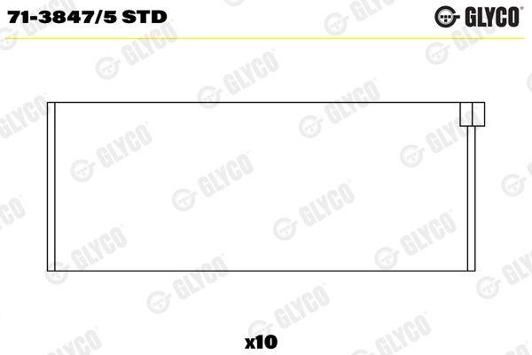 GLYCO 71-3847/5 STD Connecting Rod Bearing