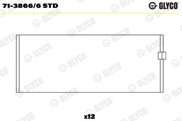 GLYCO 71-3866/6 STD Connecting Rod Bearing
