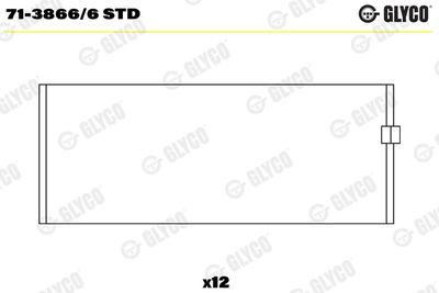 Connecting Rod Bearing GLYCO 71-3866/6 STD