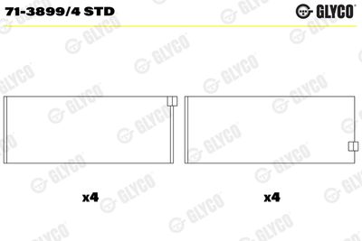 Connecting Rod Bearing GLYCO 71-3899/4 STD