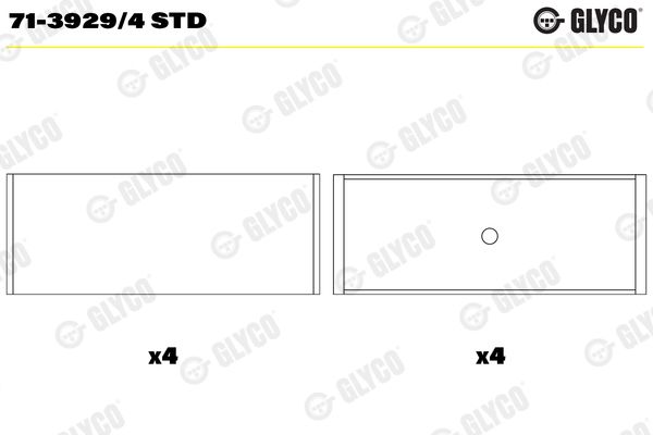 GLYCO 71-3929/4 STD Connecting Rod Bearing