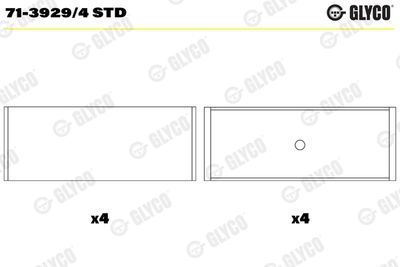 Connecting Rod Bearing GLYCO 71-3929/4 STD