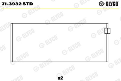 Connecting Rod Bearing GLYCO 71-3932 STD